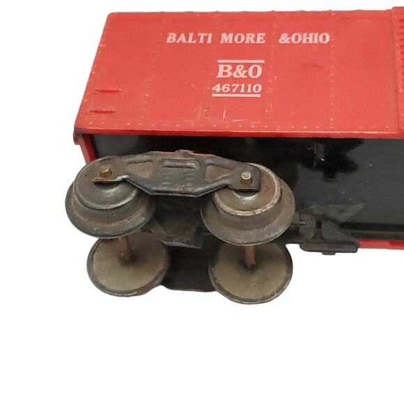 Marx Baltimore & Ohio 467110 8 Wheel Red Boxcar O Scale - Picture 8 of 13